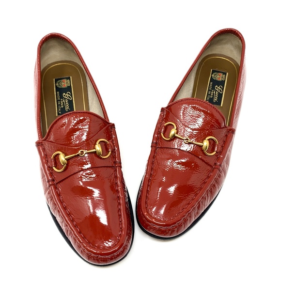 GUCCI 1953 Roos Red Patent Leather Luxury Loafer - Picture 5 of 8